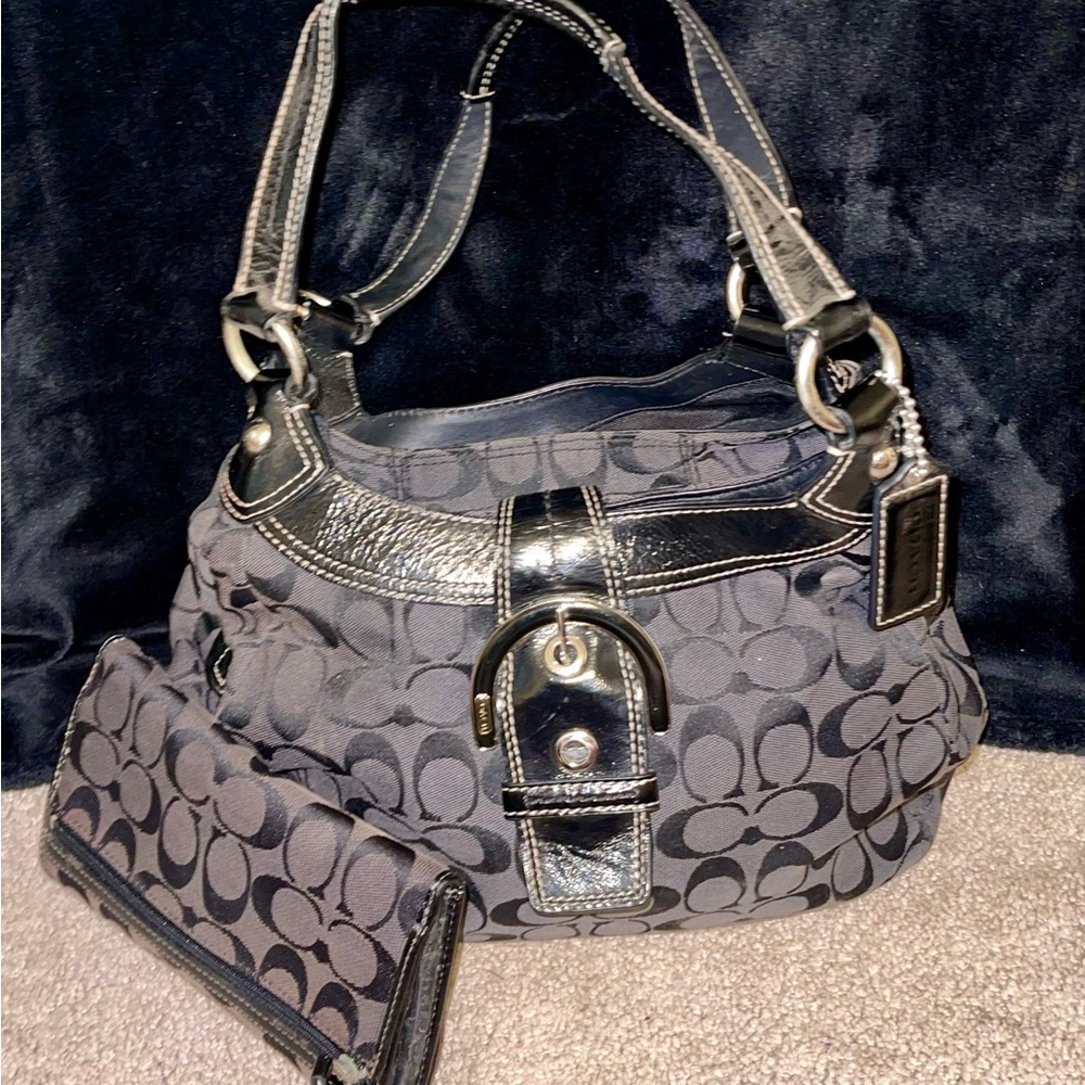 Black Coach Purse & Wallet